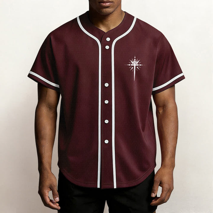 Christianartworkshop Jesus ist König Engelsflügel Kreuz Glaubensbekenntnis Individuelles Baseballtrikot - image 41