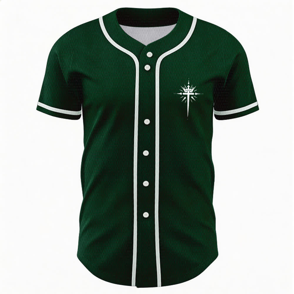 Christianartworkshop Jesus ist König Engelsflügel Kreuz Glaubensbekenntnis Individuelles Baseballtrikot - image 51