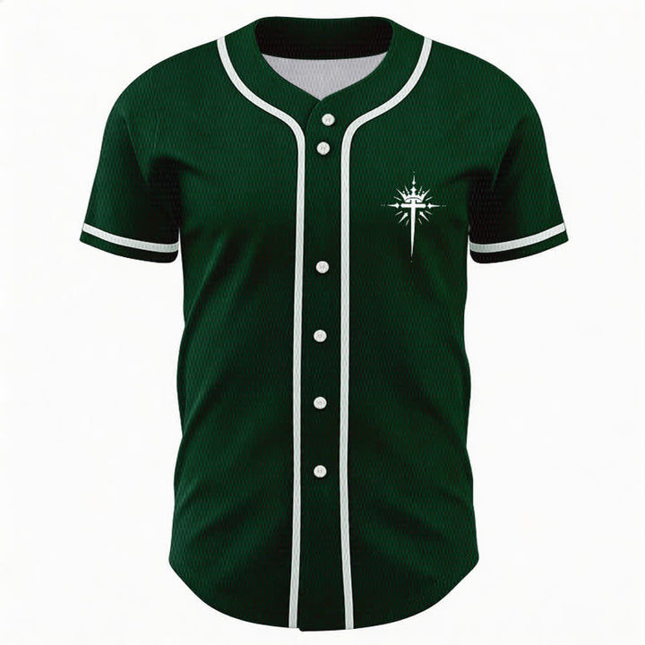Christianartworkshop Jesus ist König Engelsflügel Kreuz Glaubensbekenntnis Individuelles Baseballtrikot - image 51