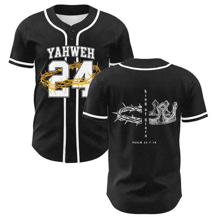 Christianartworkshop Jahwe 24 König der Herrlichkeit Psalm 24 Unisex-Baseballtrikot - Weiß - 5XL - image 6