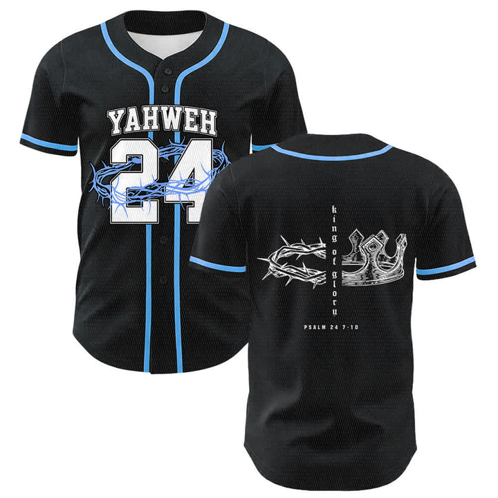 Christianartworkshop Jahwe 24 König der Herrlichkeit Psalm 24 Unisex-Baseballtrikot - Blau - 5XL - image 0