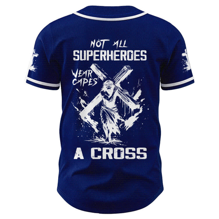 Christianartworkshop Nicht alle Superhelden tragen Umhänge Ein Kreuz Unisex Baseballtrikot - image 36