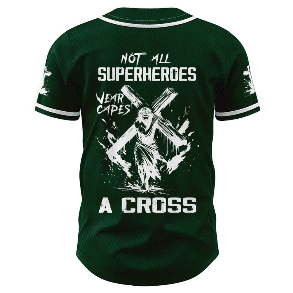 Christianartworkshop Nicht alle Superhelden tragen Umhänge Ein Kreuz Unisex Baseballtrikot - image 43