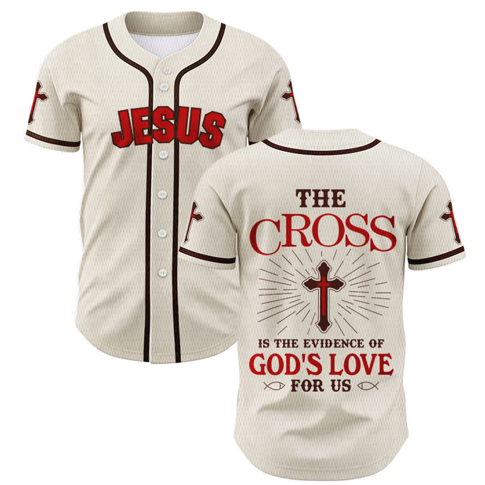Christianartworkshop Das Kreuz ist der Beweis für Gottes Liebe Unisex-Baseballtrikot - Aprikose - 5XL - image 0