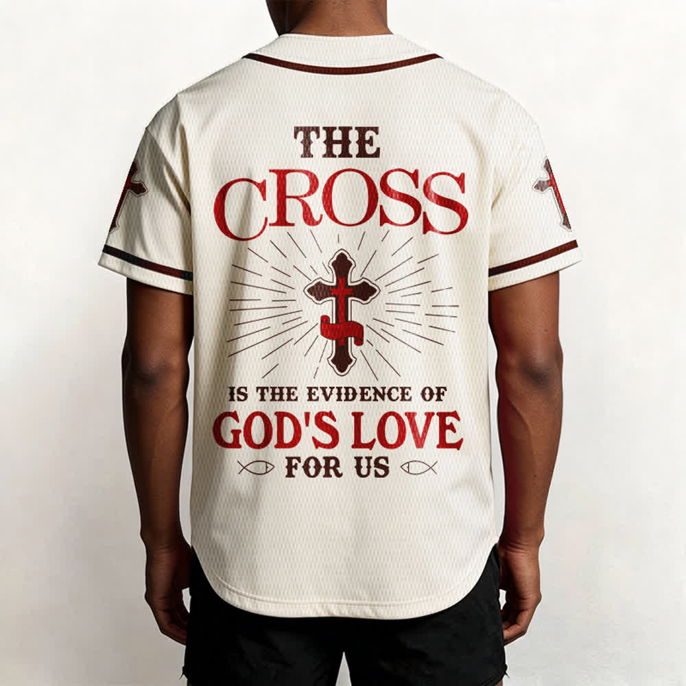 Christianartworkshop Das Kreuz ist der Beweis für Gottes Liebe Unisex-Baseballtrikot - image 3