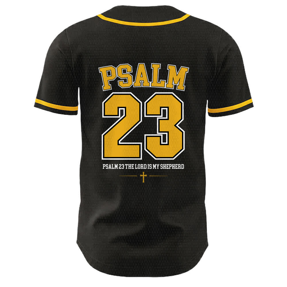 Christianartworkshop Jesus Psalm 23 Der Herr ist mein Hirte Unisex Baseballtrikot - image 1