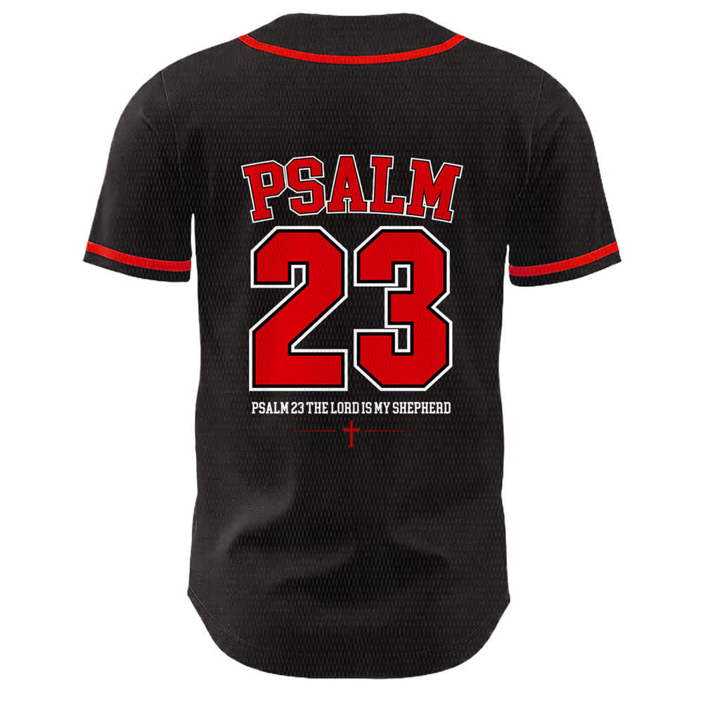 Christianartworkshop Jesus Psalm 23 Der Herr ist mein Hirte Unisex Baseballtrikot - image 13