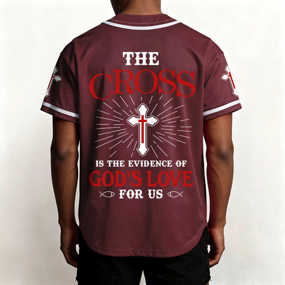 Christianartworkshop Das Kreuz ist der Beweis für Gottes Liebe Unisex-Baseballtrikot - image 26