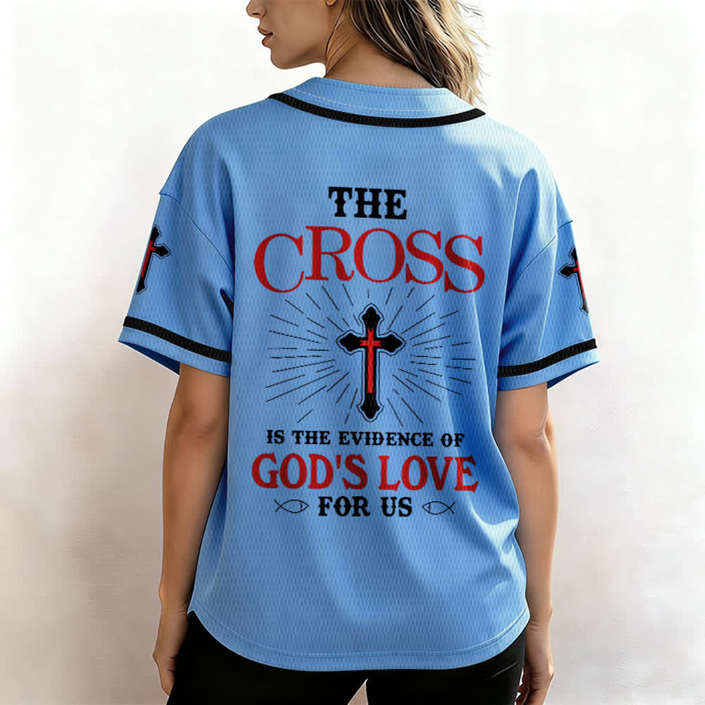 Christianartworkshop Das Kreuz ist der Beweis für Gottes Liebe Unisex-Baseballtrikot - image 33
