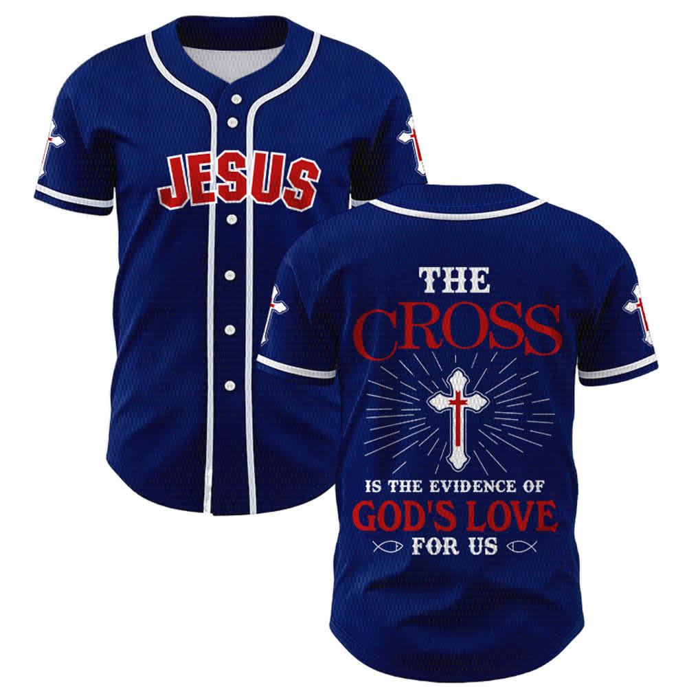Christianartworkshop Das Kreuz ist der Beweis für Gottes Liebe Unisex-Baseballtrikot - Marineblau - 5XL - image 35