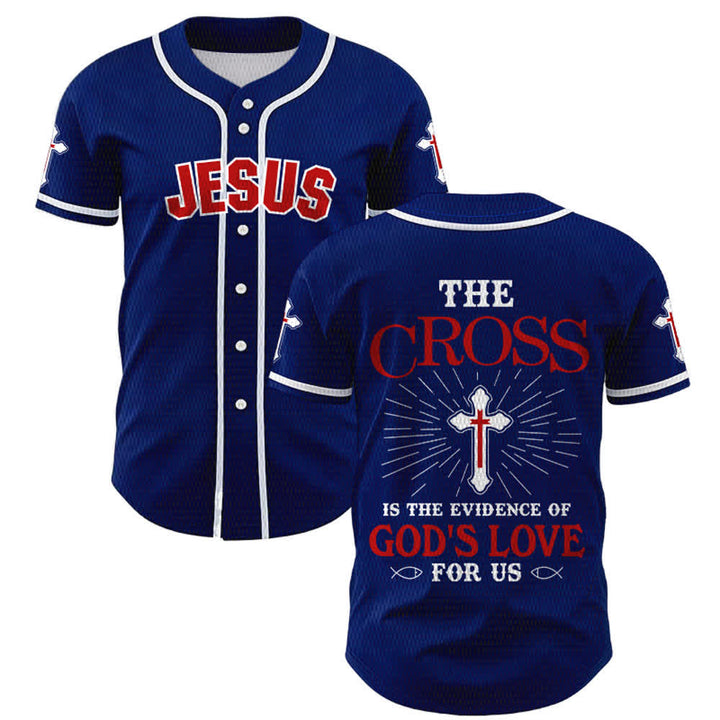 Christianartworkshop Das Kreuz ist der Beweis für Gottes Liebe Unisex-Baseballtrikot - Marineblau - 5XL - image 35