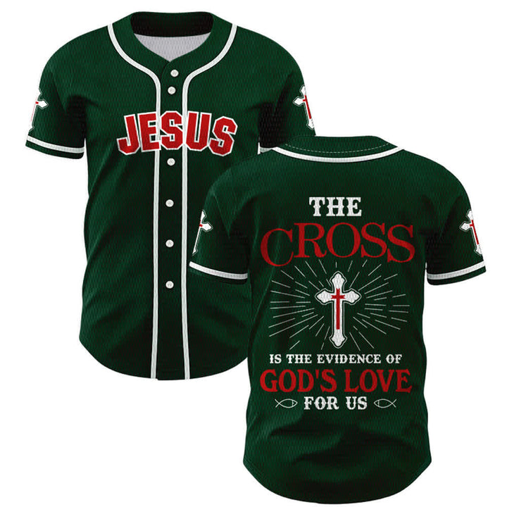 Christianartworkshop Das Kreuz ist der Beweis für Gottes Liebe Unisex-Baseballtrikot - Grün - 5XL - image 42