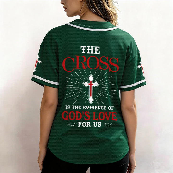 Christianartworkshop Das Kreuz ist der Beweis für Gottes Liebe Unisex-Baseballtrikot - image 47