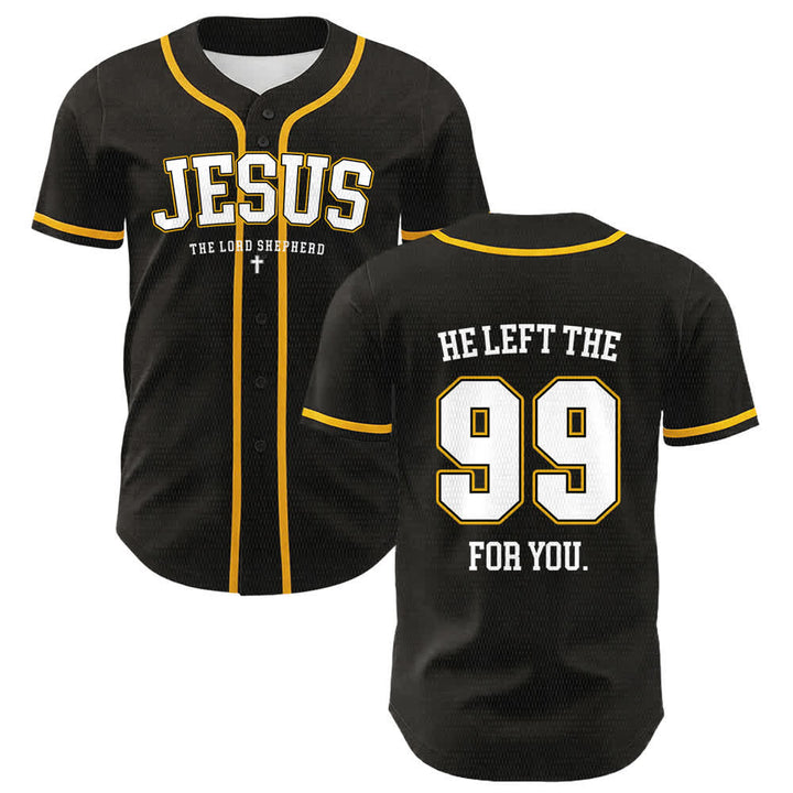 Christianartworkshop Jesus He Left The 99 For You Unisex Baseball Jersey - Gelb - 5XL - image 0