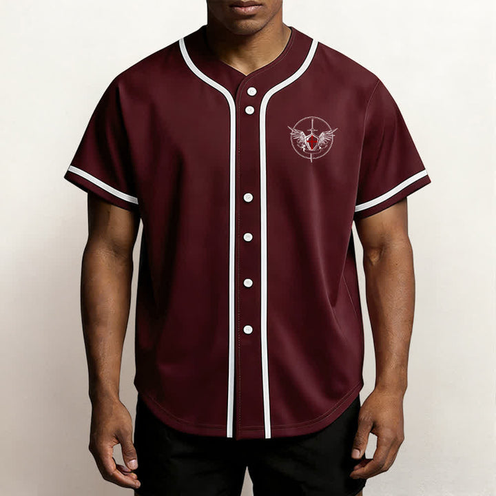 Christianartworkshop St. Michael Archangel Defend Us Unisex Baseball Jersey - image 27