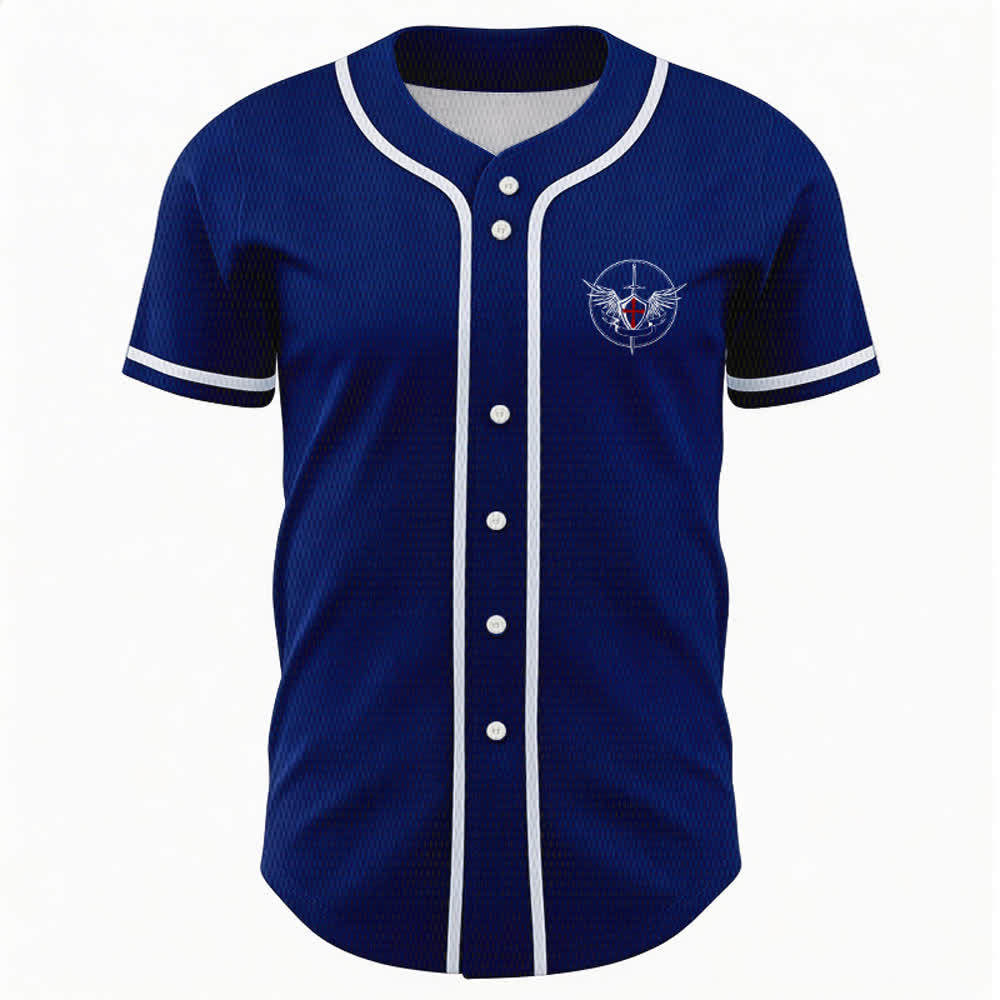 Christianartworkshop St. Michael Archangel Defend Us Unisex Baseball Jersey - image 37
