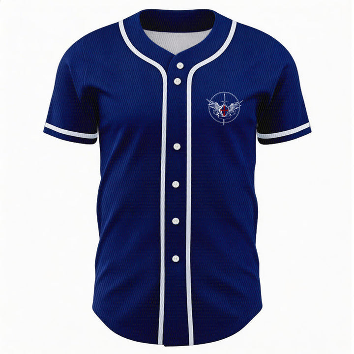 Christianartworkshop St. Michael Archangel Defend Us Unisex Baseball Jersey - image 37