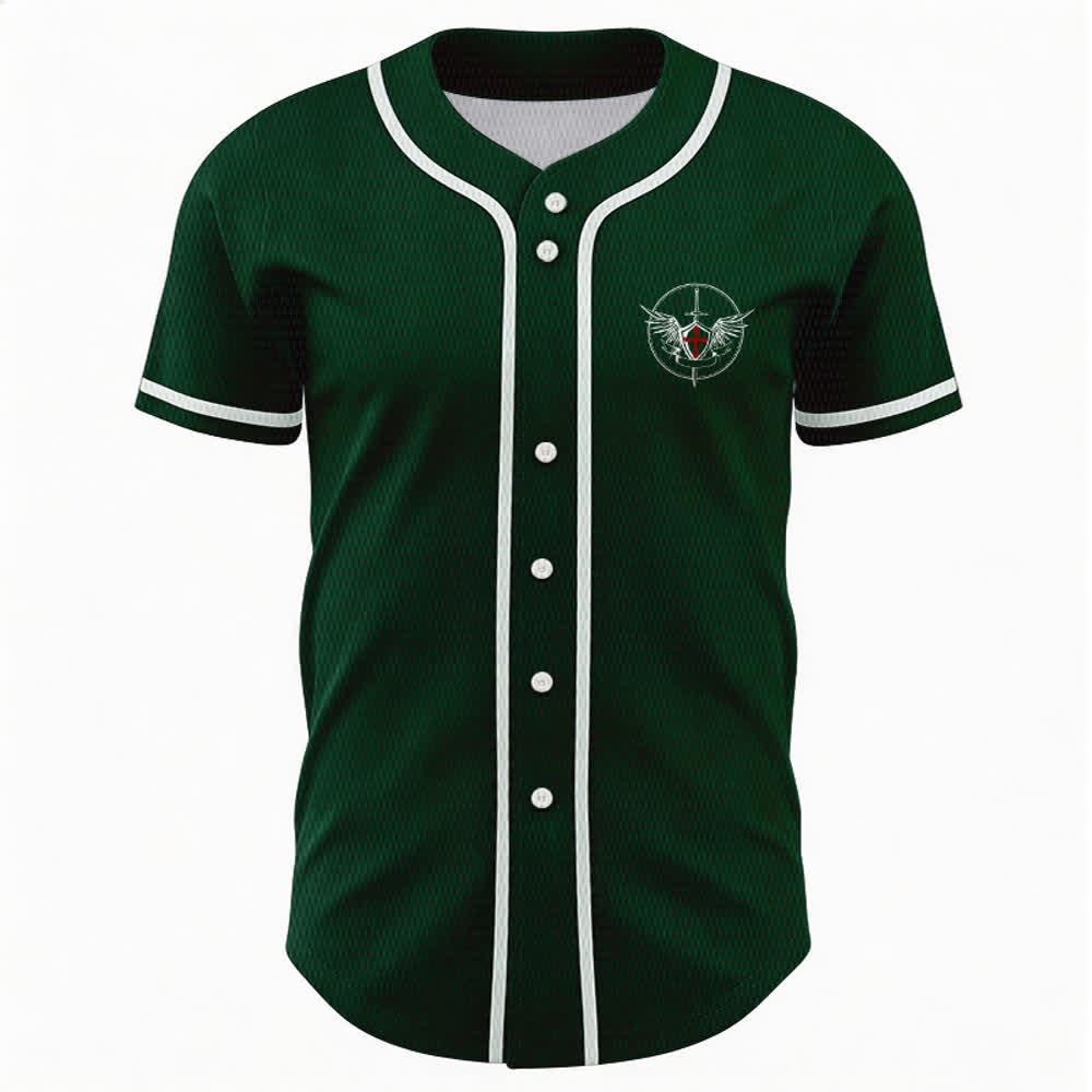 Christianartworkshop St. Michael Archangel Defend Us Unisex Baseball Jersey - image 44