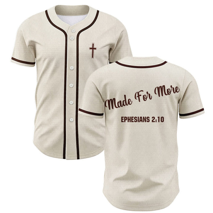 Christianartworkshop Made For More Ephesians 2:10 Unisex Baseball Jersey - Aprikose - 5XL - image 49