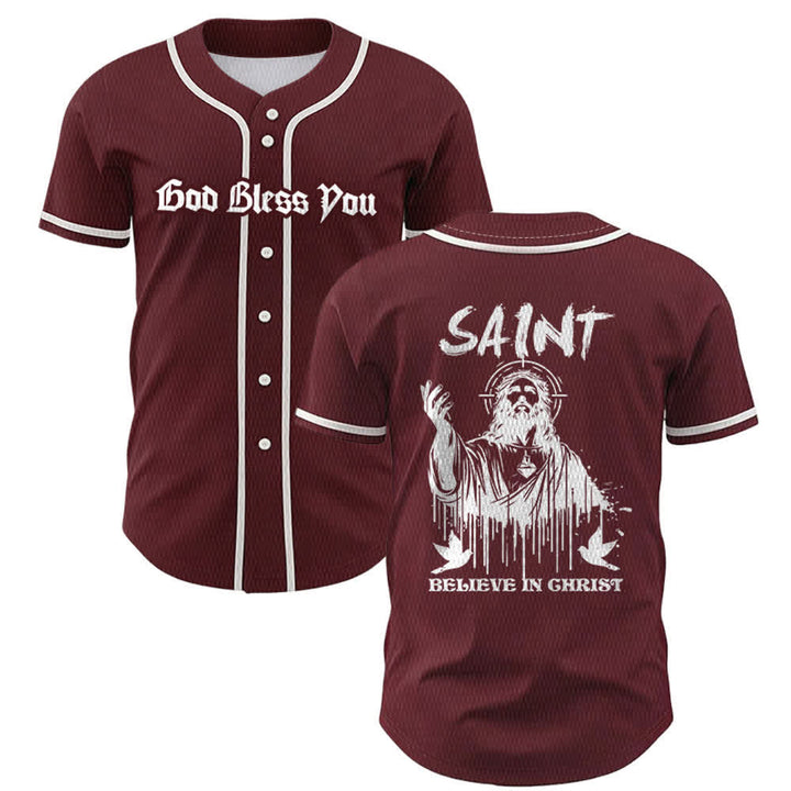 Christianartworkshop Saint Believe In Christ Unisex Baseball Jersey - Wein - 5XL - image 21