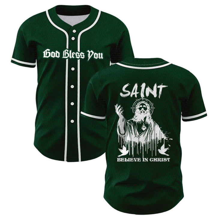 Christianartworkshop Saint Believe In Christ Unisex Baseball Jersey - Grün - 5XL - image 42