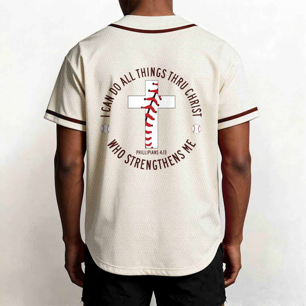 Christianartworkshop Philipper 4:13 Ich kann alles tun Unisex-Baseballtrikot - image 5