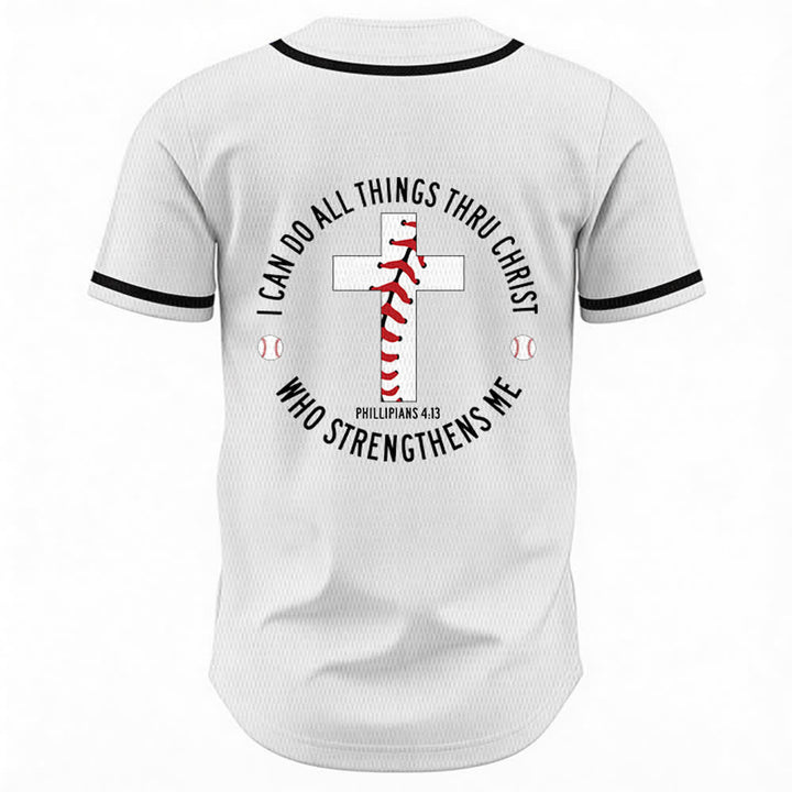 Christianartworkshop Philipper 4:13 Ich kann alles tun Unisex-Baseballtrikot - image 8