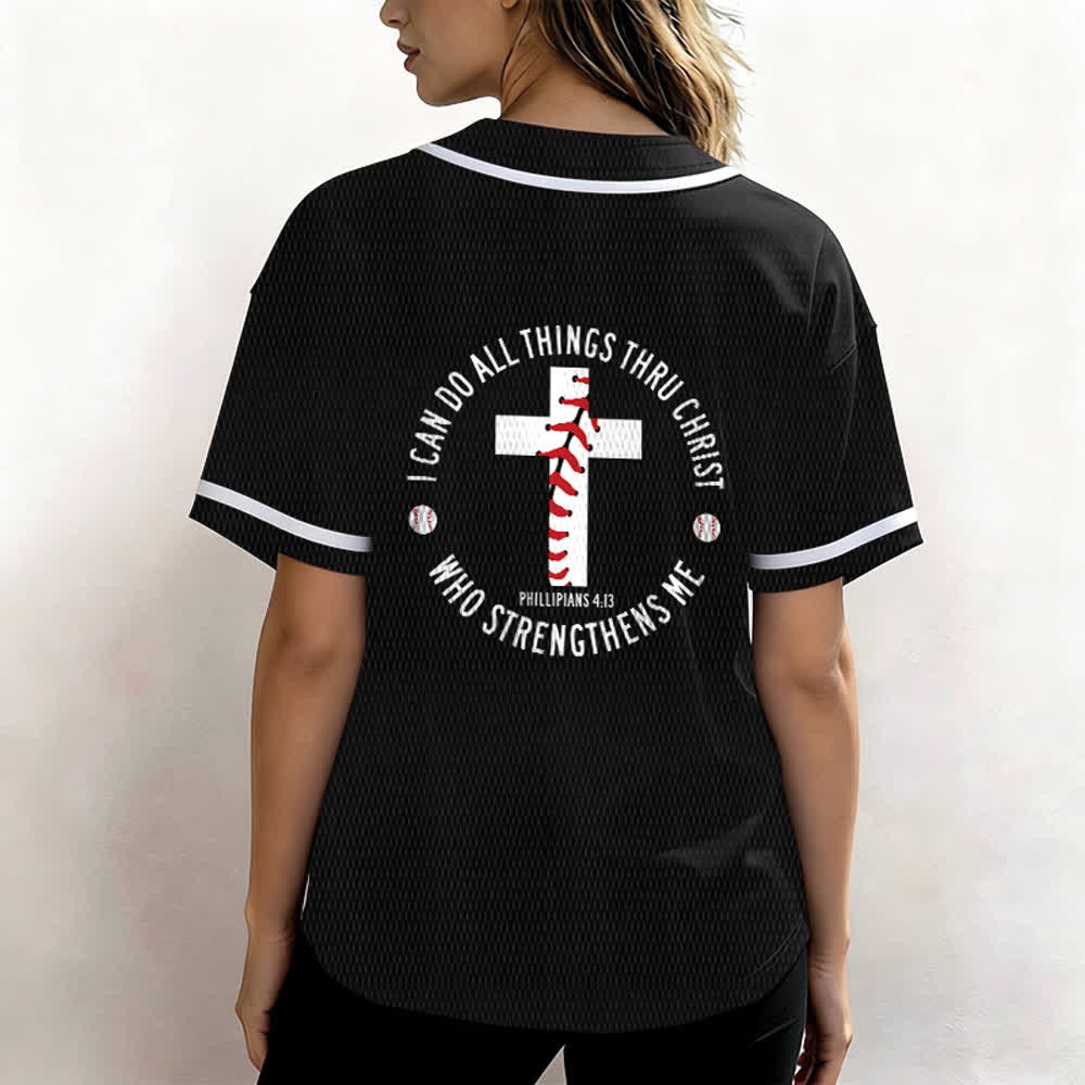 Christianartworkshop Philipper 4:13 Ich kann alles tun Unisex-Baseballtrikot - image 18
