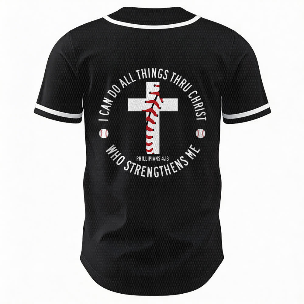 Christianartworkshop Philipper 4:13 Ich kann alles tun Unisex-Baseballtrikot - image 15