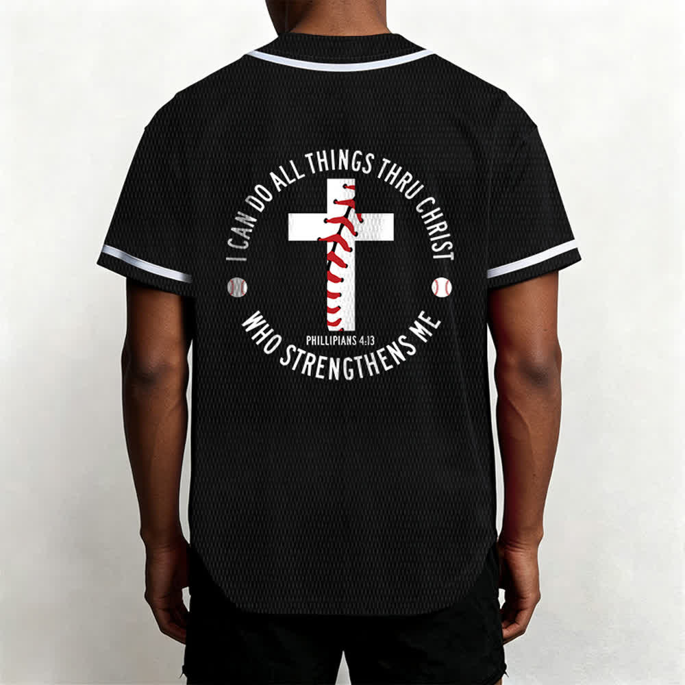 Christianartworkshop Philipper 4:13 Ich kann alles tun Unisex-Baseballtrikot - image 17