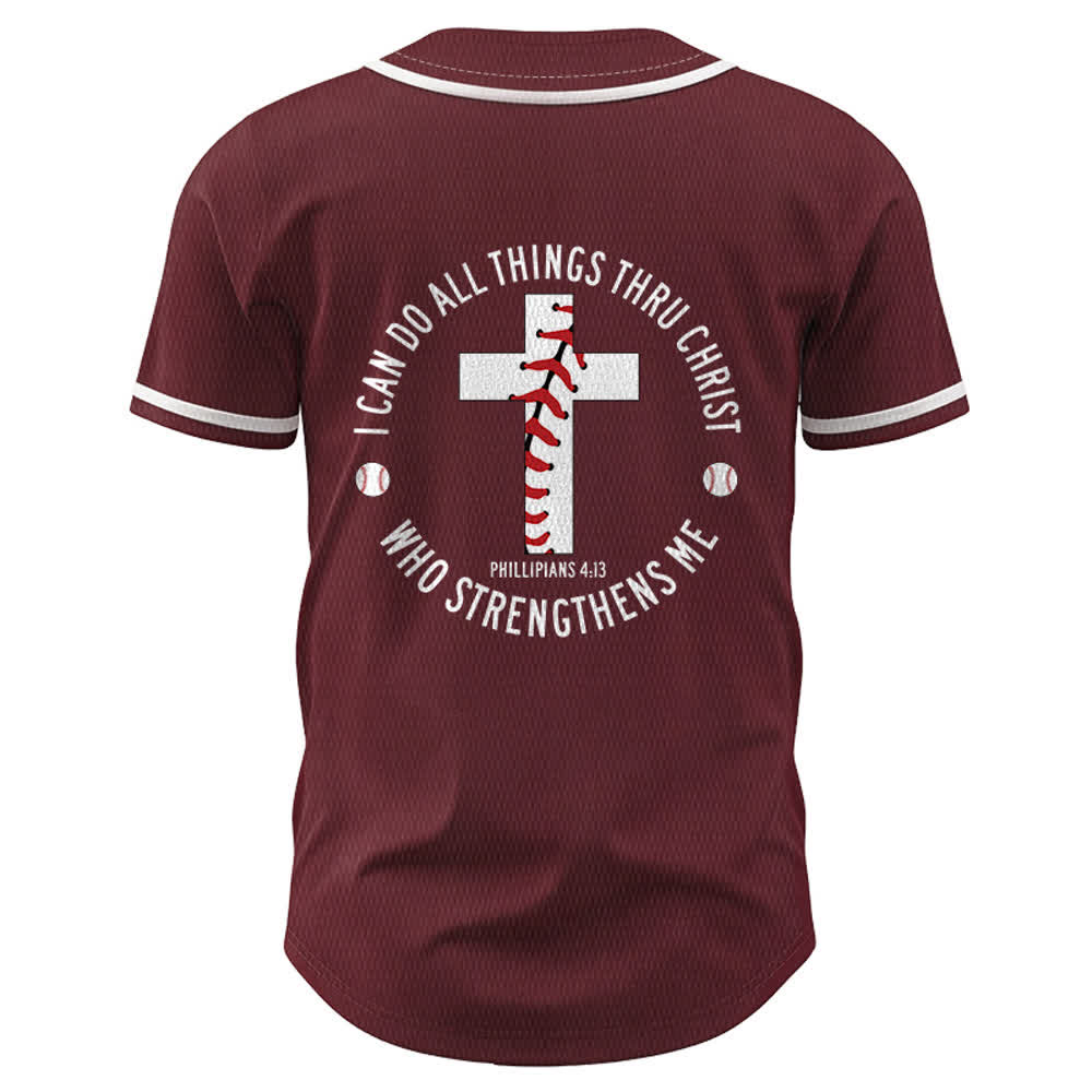 Christianartworkshop Philipper 4:13 Ich kann alles tun Unisex-Baseballtrikot - image 29