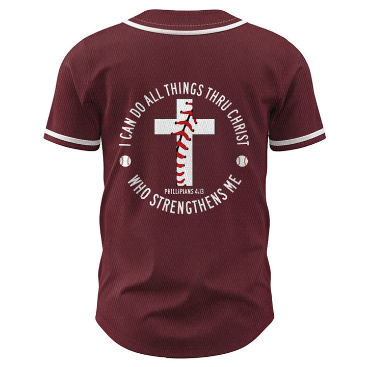 Christianartworkshop Philipper 4:13 Ich kann alles tun Unisex-Baseballtrikot - image 29