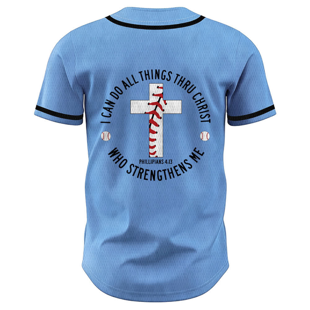 Christianartworkshop Philipper 4:13 Ich kann alles tun Unisex-Baseballtrikot - image 36