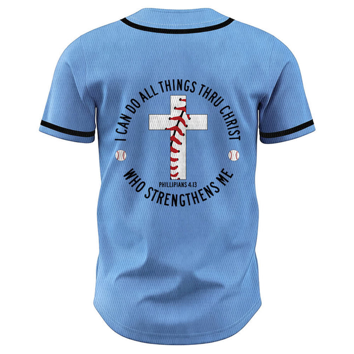 Christianartworkshop Philipper 4:13 Ich kann alles tun Unisex-Baseballtrikot - image 36