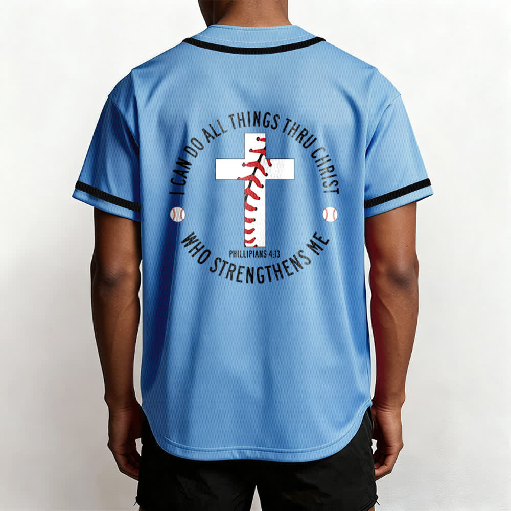 Christianartworkshop Philipper 4:13 Ich kann alles tun Unisex-Baseballtrikot - image 40