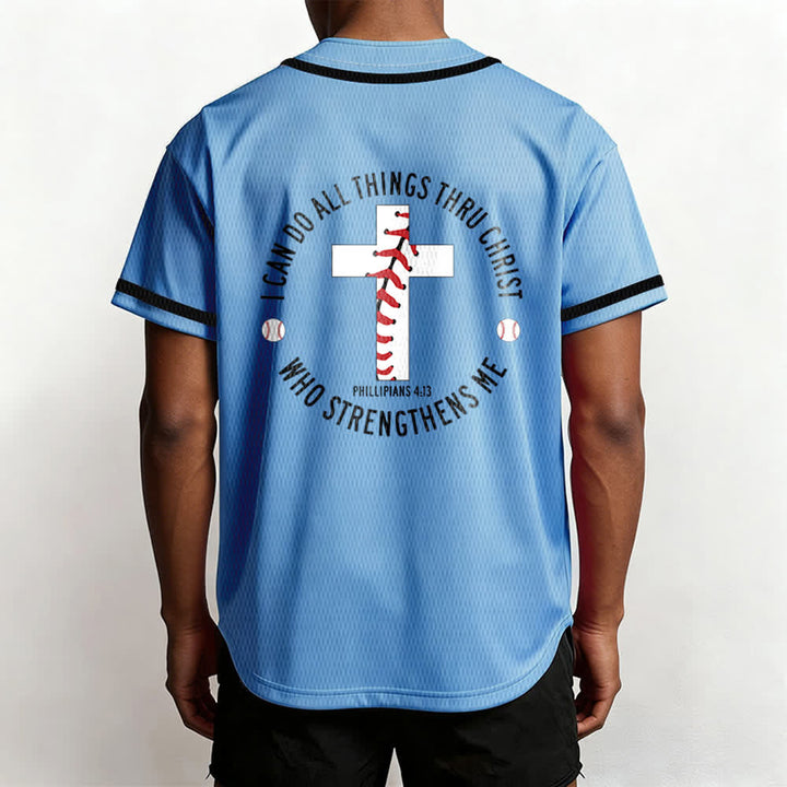 Christianartworkshop Philipper 4:13 Ich kann alles tun Unisex-Baseballtrikot - image 40