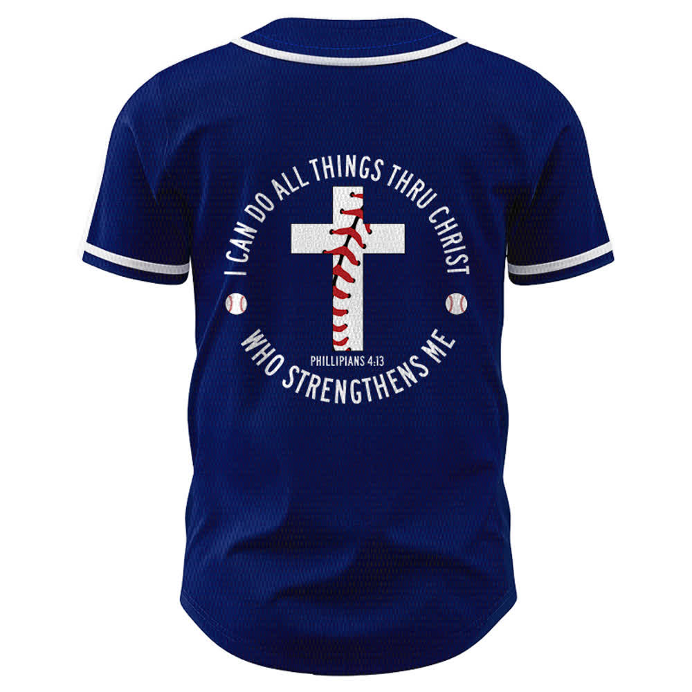 Christianartworkshop Philipper 4:13 Ich kann alles tun Unisex-Baseballtrikot - image 43