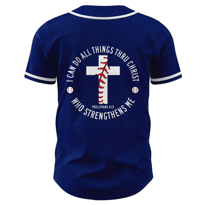Christianartworkshop Philipper 4:13 Ich kann alles tun Unisex-Baseballtrikot - image 43
