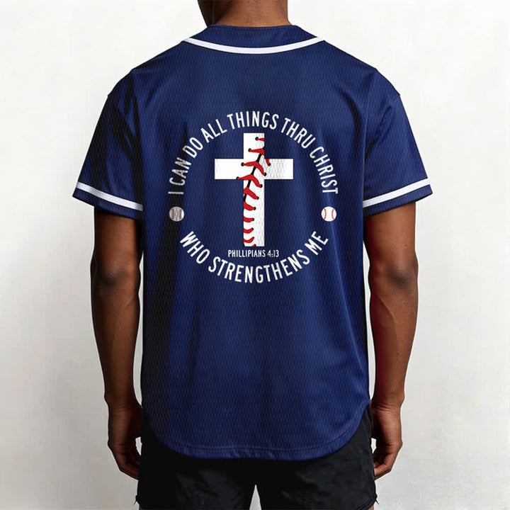 Christianartworkshop Philipper 4:13 Ich kann alles tun Unisex-Baseballtrikot - image 47