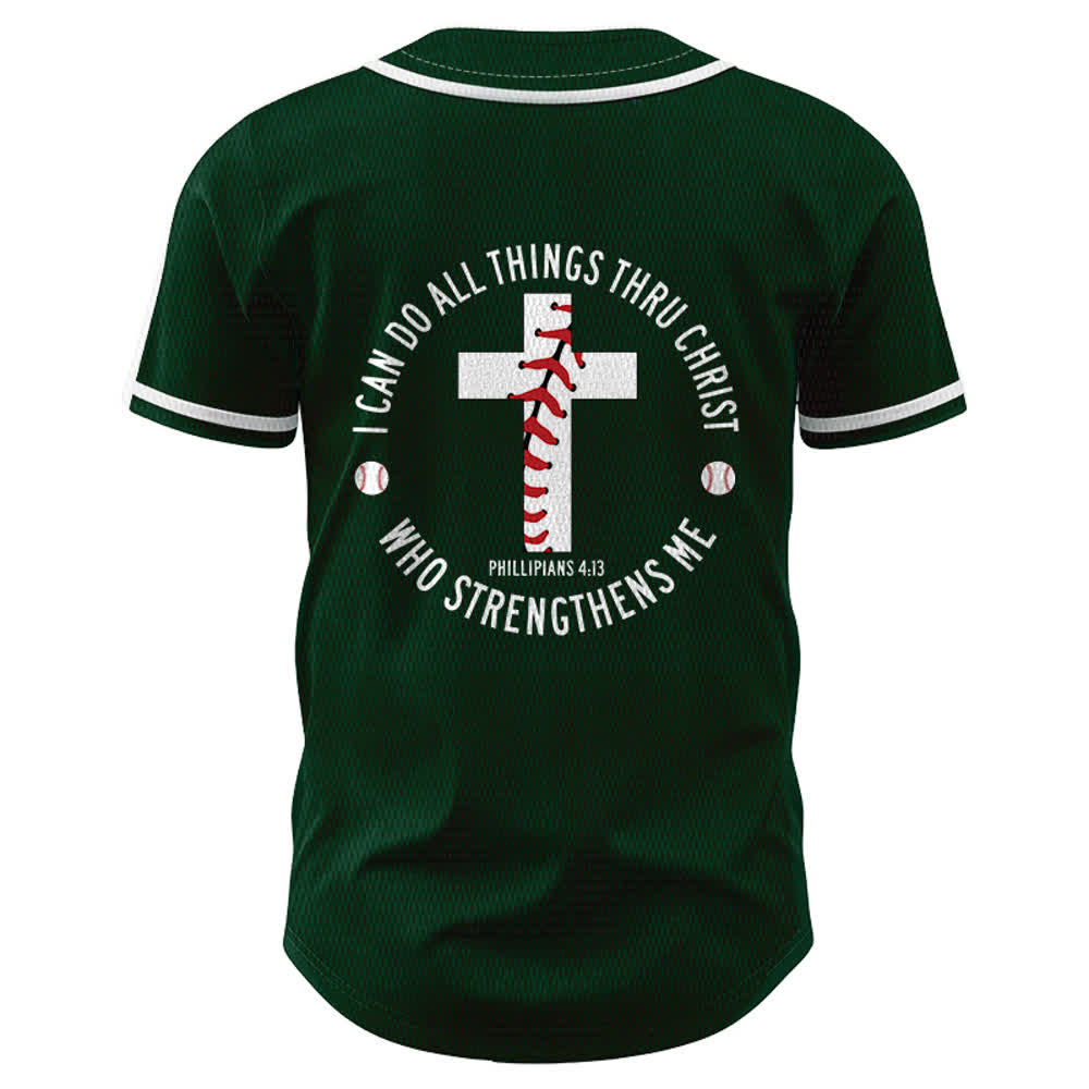 Christianartworkshop Philipper 4:13 Ich kann alles tun Unisex-Baseballtrikot - image 50