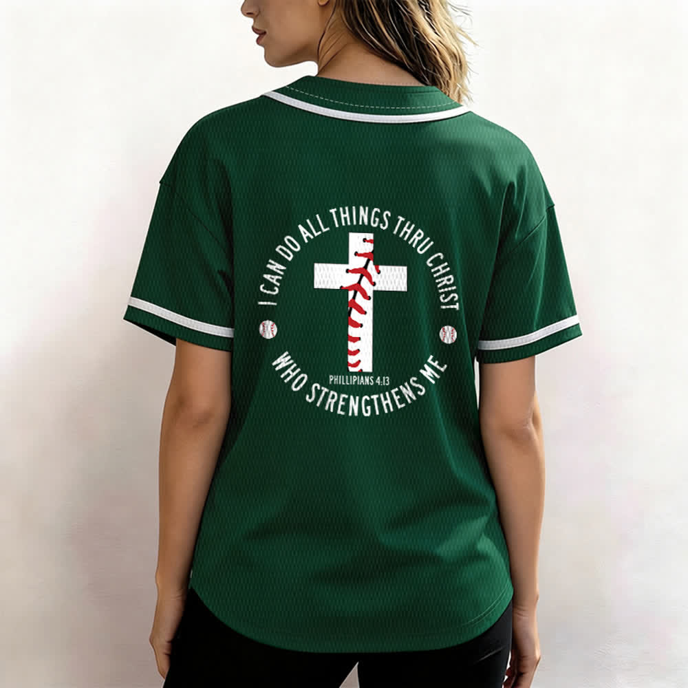 Christianartworkshop Philipper 4:13 Ich kann alles tun Unisex-Baseballtrikot - image 52
