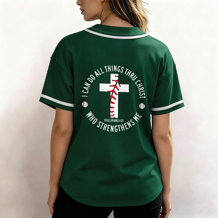 Christianartworkshop Philipper 4:13 Ich kann alles tun Unisex-Baseballtrikot - image 52