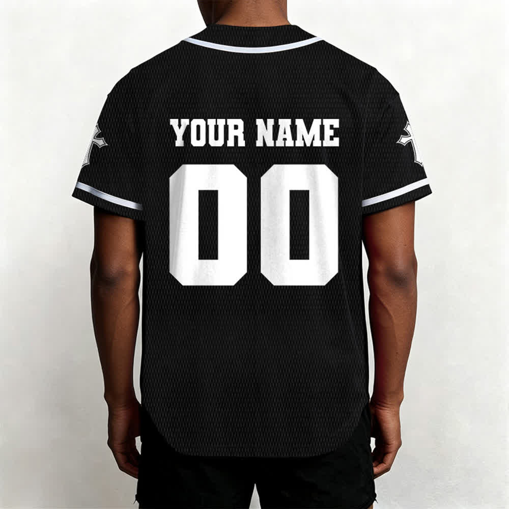 Christianartworkshop Löwenkreuz Jesus Glaube Personalisiertes Namens- und Nummern-Baseballtrikot Unisex Individuelles Trikot - image 7