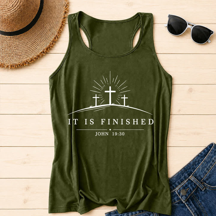 Christianartworkshop Klassisches Tanktop „Glaube, es ist vollbracht“ mit Kreuzmuster und Racerback-Rückenlehne - Armeegrün - 2XL - image 12