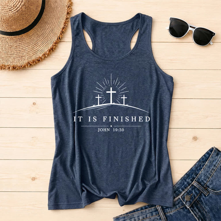 Christianartworkshop Klassisches Tanktop „Glaube, es ist vollbracht“ mit Kreuzmuster und Racerback-Rückenlehne - Marineblau - 2XL - image 8