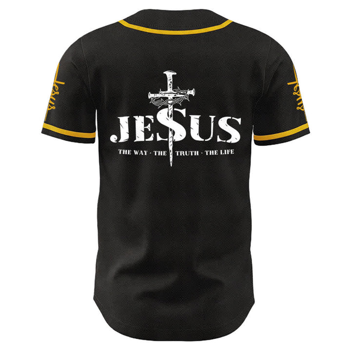 Christianartworkshop Jesus Kreuz Nagel und Dornenkrone Baseballtrikot - image 3