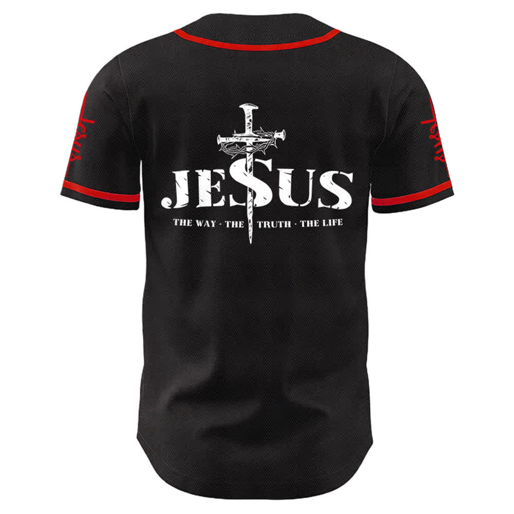 Christianartworkshop Jesus Kreuz Nagel und Dornenkrone Baseballtrikot - image 9