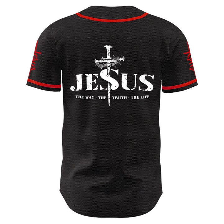 Christianartworkshop Jesus Kreuz Nagel und Dornenkrone Baseballtrikot - image 9