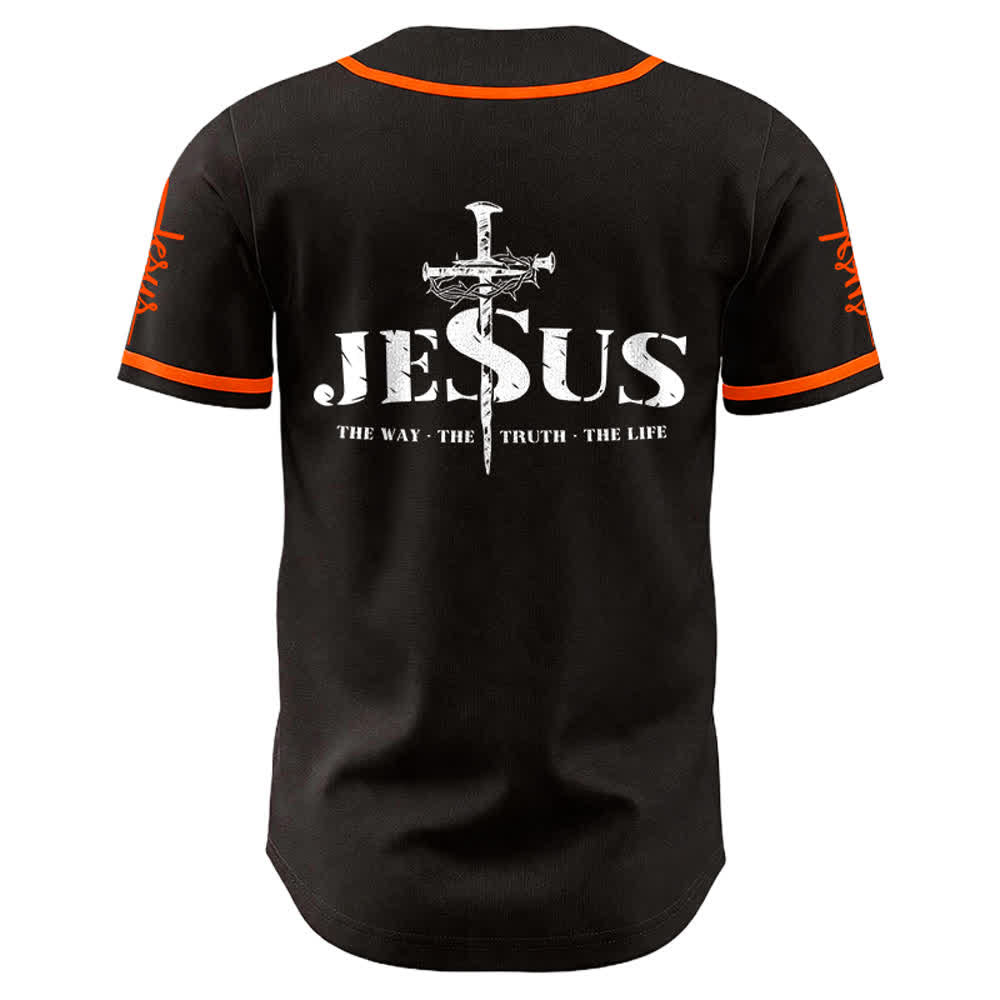 Christianartworkshop Jesus Kreuz Nagel und Dornenkrone Baseballtrikot - image 12