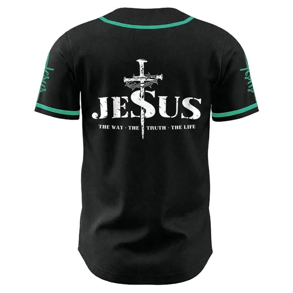 Christianartworkshop Jesus Kreuz Nagel und Dornenkrone Baseballtrikot - image 15